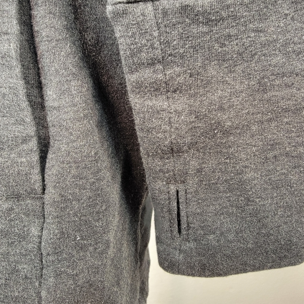 The North Face Fleece Jacket XS Hooded Longline Thumbholes Gray Hoodie - Picture 7 of 11